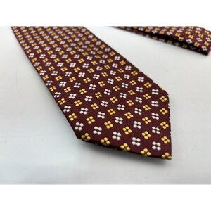 1 Dolce & Gabbana Made in Italy Men's Silk Neck Tie Red w Yellow & White Flowers